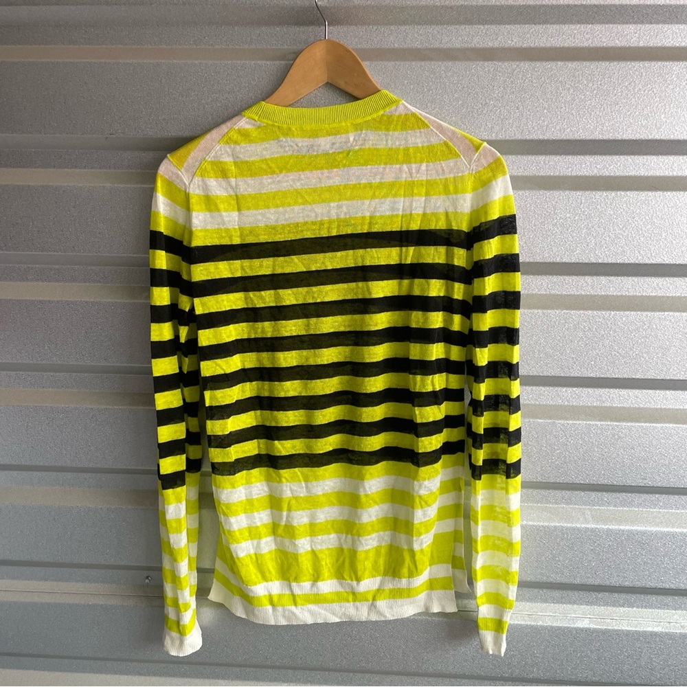 Diane Von Furstenberg linen mutli colored striped sweater - Picture 4 of 5